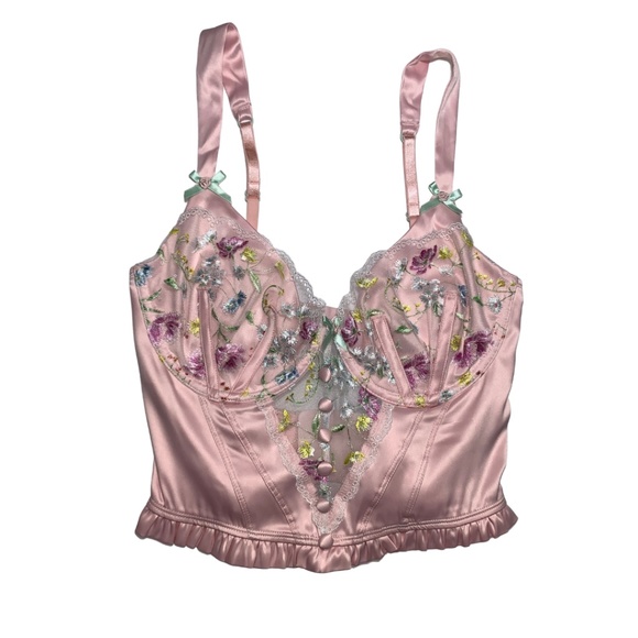 For Love And Lemons Other - For Love & Lemons Midsummer Floral Bustier Pastel Pink Victoria's Secret